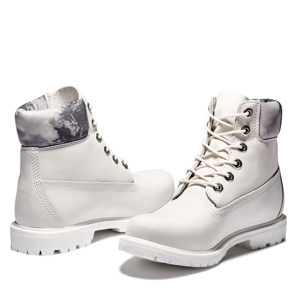 Timberland 6-Inch Μποτακια Γυναικεια Ασπρα - Premium Waterproof - Greece 7962130-TK